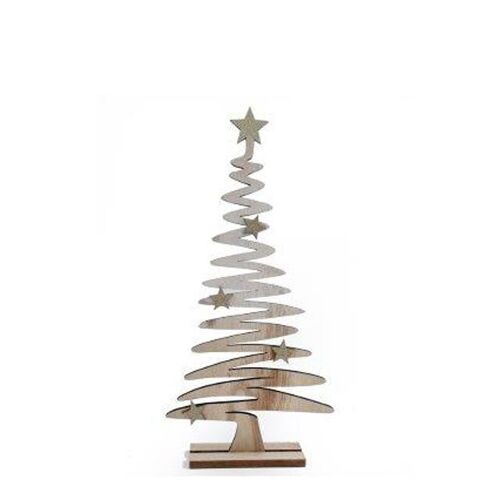 23cm Wooden Tree Standing Decoration