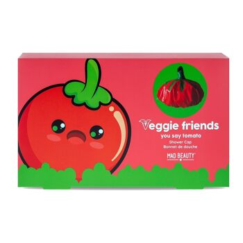 Mad Beauty Veggie Friends Bonnet de douche tomate 1