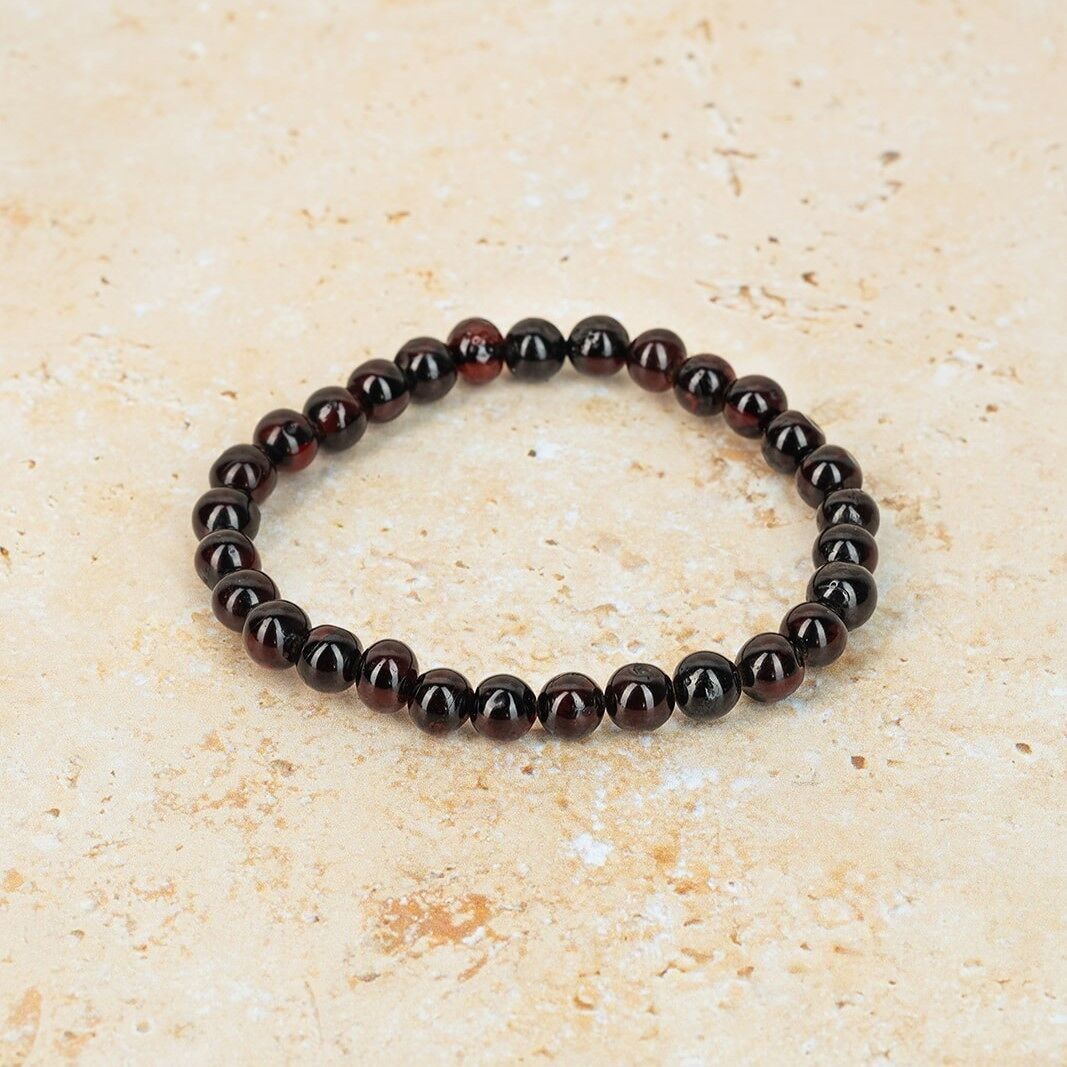 Pulsera de ámbar cereza barroca