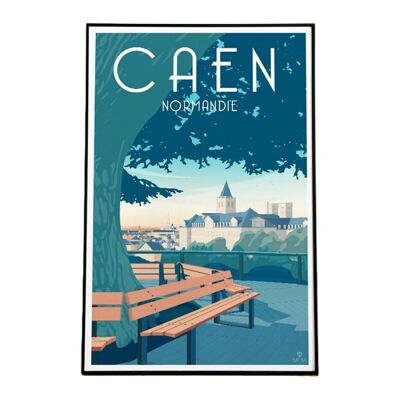 Poster Caen - Abbaye aux Dames 40x60cm