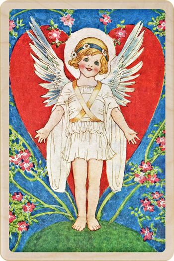 Carte postale en bois CUPID Love Card 2