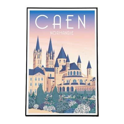Poster Caen - Abtei der Männer 40x60cm