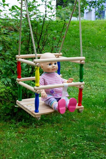Balançoire en treillis pour bébé en bois - 24268 3