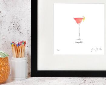 Cosmopolitan - Impression cocktail encadrée en édition limitée 1