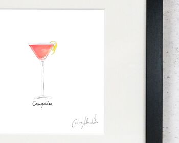 Cosmopolitan - Impression cocktail encadrée en édition limitée 2