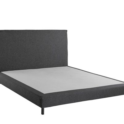 Box spring bed in anthracite model James