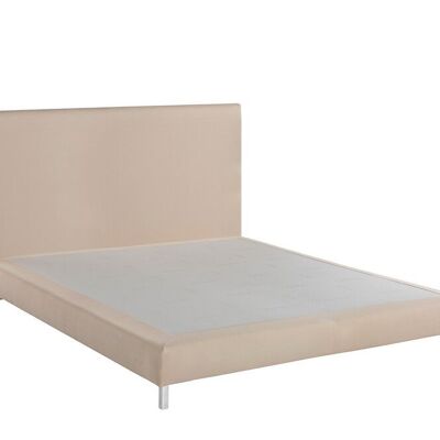 Box spring bed in cream model James