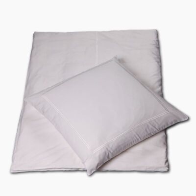 Juego de cama en blanco (bordado blanco)