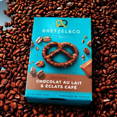 Bretzel chocolat au lait - éclats de café