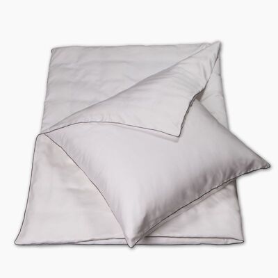 Biancheria da letto in fibra naturale (antiallergica) di colore bianco