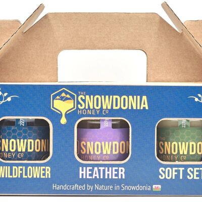 Walisische Honigkörbe aus Snowdonia | Honig-Geschenkbox-Set
