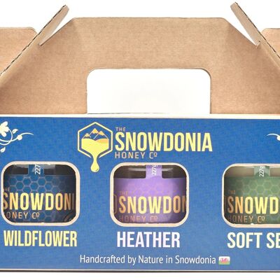 Cestas de miel galesa de Snowdonia | Juego de caja de regalo de miel