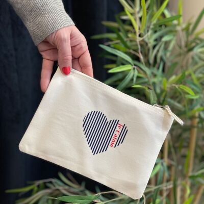 Bolsa con cremallera “Te amo” San Valentín