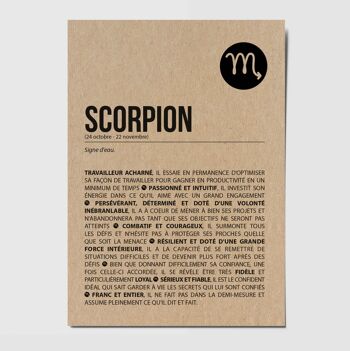 Carte postale signe du zodiaque Scorpion 1