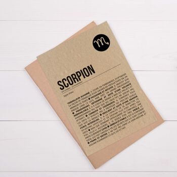 Carte postale signe du zodiaque Scorpion 2