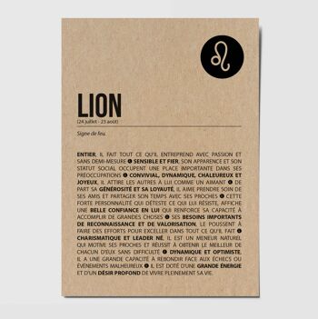 Carte postale signe du zodiaque Lion 1