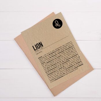 Carte postale signe du zodiaque Lion 2