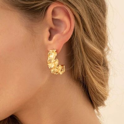 Katalin stud earrings - textured shapes
