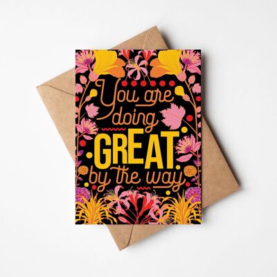 You Are Doing Great' A6 Greetings Card