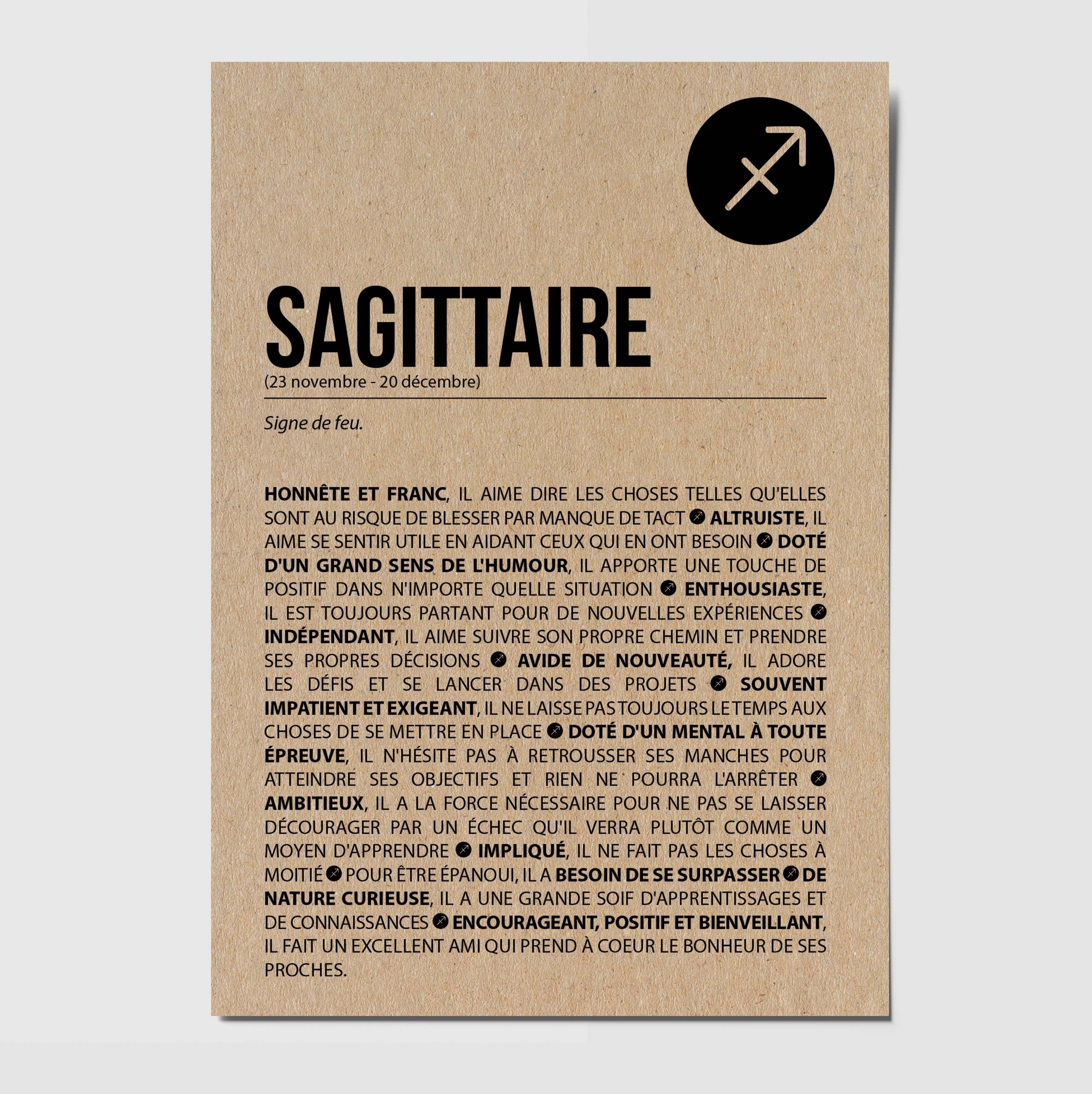 Postkarte Sternzeichen Schütze