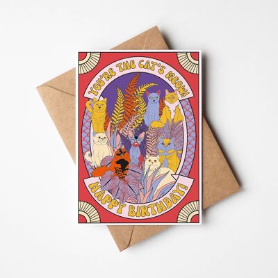 The Cat's Meow' A6 Birthday Card | Fully Recycled