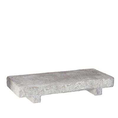 Plateau cemento grigio L20 B8,5 h3,5cm