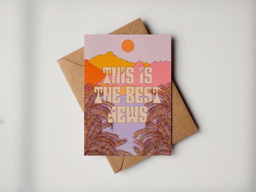 'Best News' A6 Greetings Card | Fully Recycled