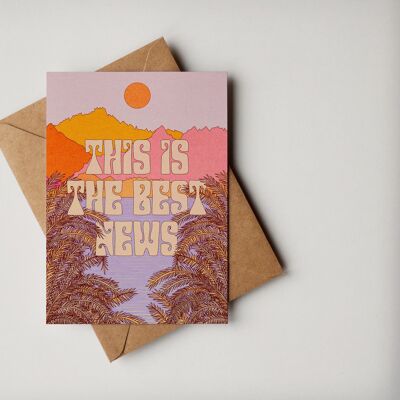 'Best News' A6 Greetings Card | Fully Recycled