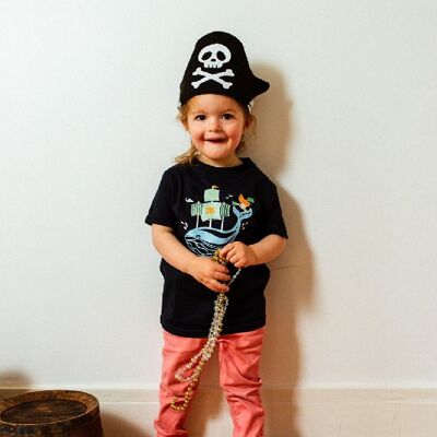 T-shirt Enfant / Pirate en vue / Bleu Marine