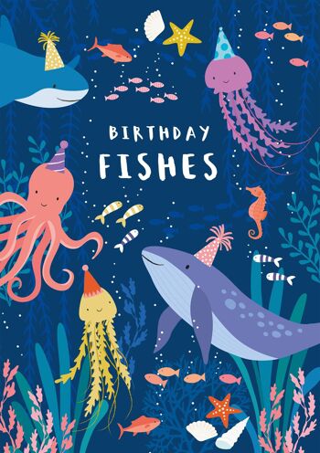 Carte d'anniversaire pour enfants sous la mer 1