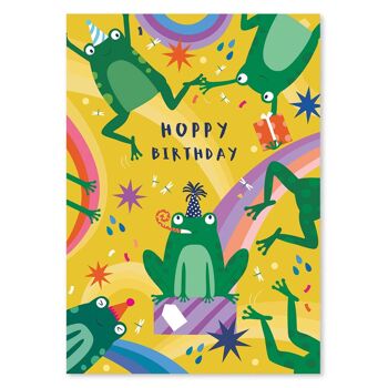 Carte d'anniversaire pour enfants Fun Frogs 2