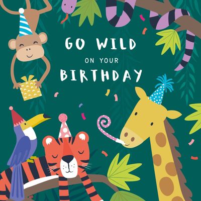 Cute Jungle Children's Birthday Card