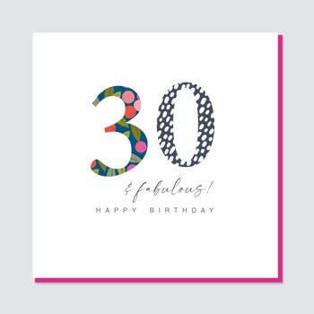 Carte d'anniversaire fabuleuse de 30 ans 1