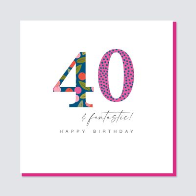 Fantastische Geburtstagskarte zum 40. Geburtstag