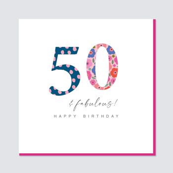 Carte d'anniversaire fabuleuse de 50 ans 1