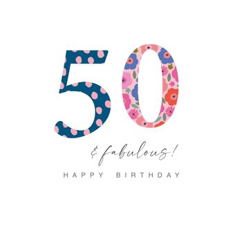 Carte d'anniversaire fabuleuse de 50 ans 3