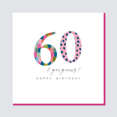 Wunderschöne Geburtstagskarte zum 60. Geburtstag