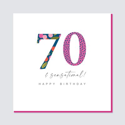 Sensational Age 70 Birthday Card