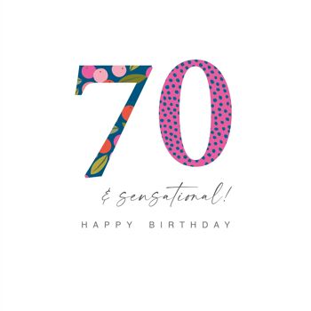 Carte d'anniversaire sensationnelle de 70 ans 3