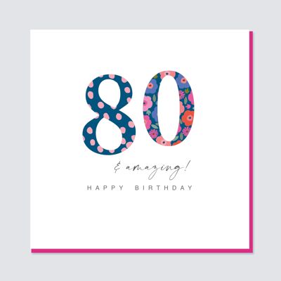 Tolle Geburtstagskarte zum 80. Geburtstag
