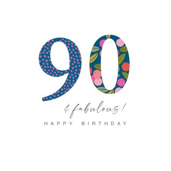 Carte d'anniversaire fabuleuse de 90 ans 3