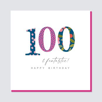 Carte d'anniversaire 100 ans fantastique 1