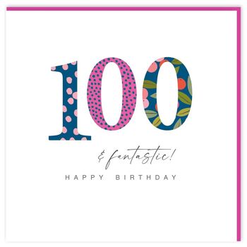 Carte d'anniversaire 100 ans fantastique 2