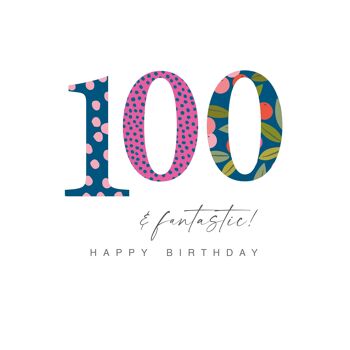 Carte d'anniversaire 100 ans fantastique 3