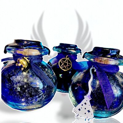 Magical black salts witchy protection luxury bottle