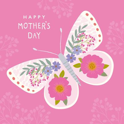 Tarjeta de mariposa feliz día de la madre