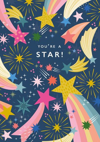 Carte de remerciement/félicitations You're A Star 1