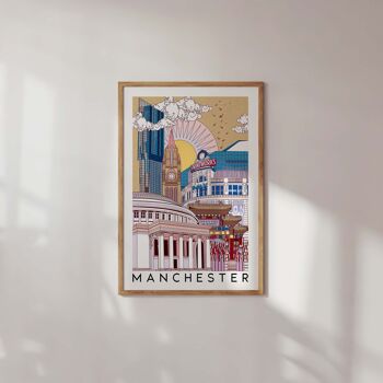 Architecture des villes « Manchester » Impression artistique 1