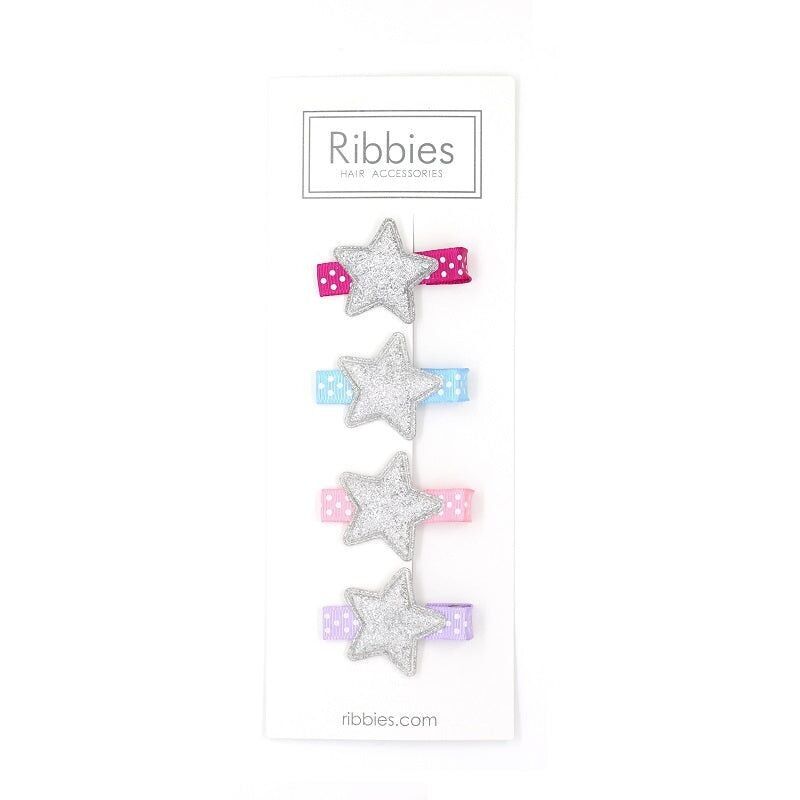 Set regalo con fermagli per capelli con stella argentata