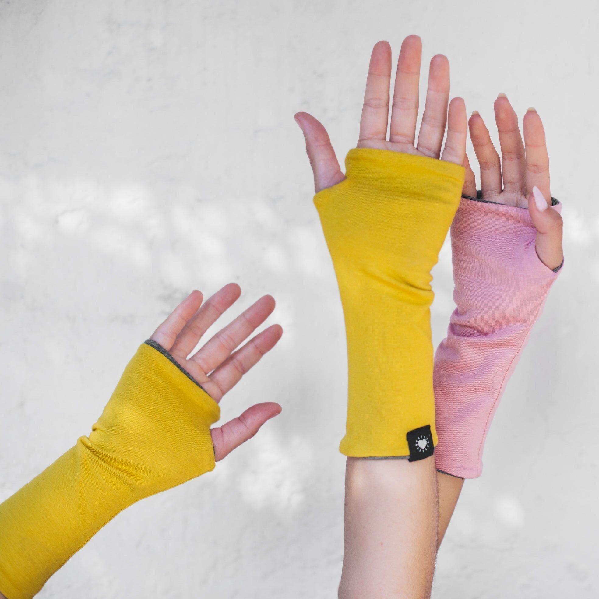 Guanti reversibili | Giallo grigio